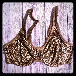 Leopard print  underwire bra
